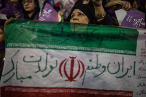 campaign rally in support of Hassan Rouhani