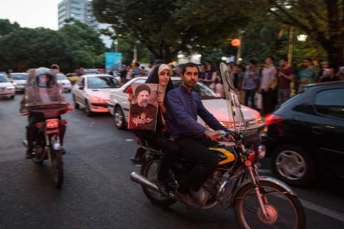 Supporters of Ebrahim Raisi in Tehran