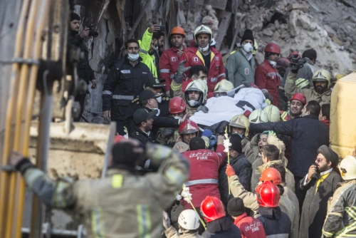 Tehran's Iconic Plasco Building Collapses After Fire