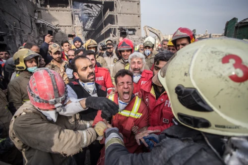 Tehran's Iconic Plasco Building Collapses After Fire