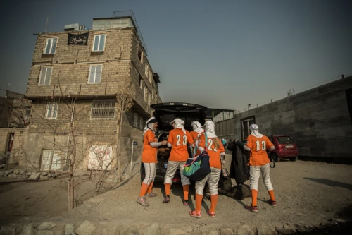 Women softball freindly match between Teyf and Azarakhsh